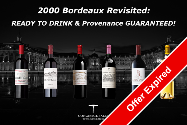 Concierge Offers 2000 Vintage Bordeaux Horizontal Bordeaux France