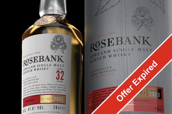 Concierge Offers Rosebank 32 Year Single Malt Scotch Whisky